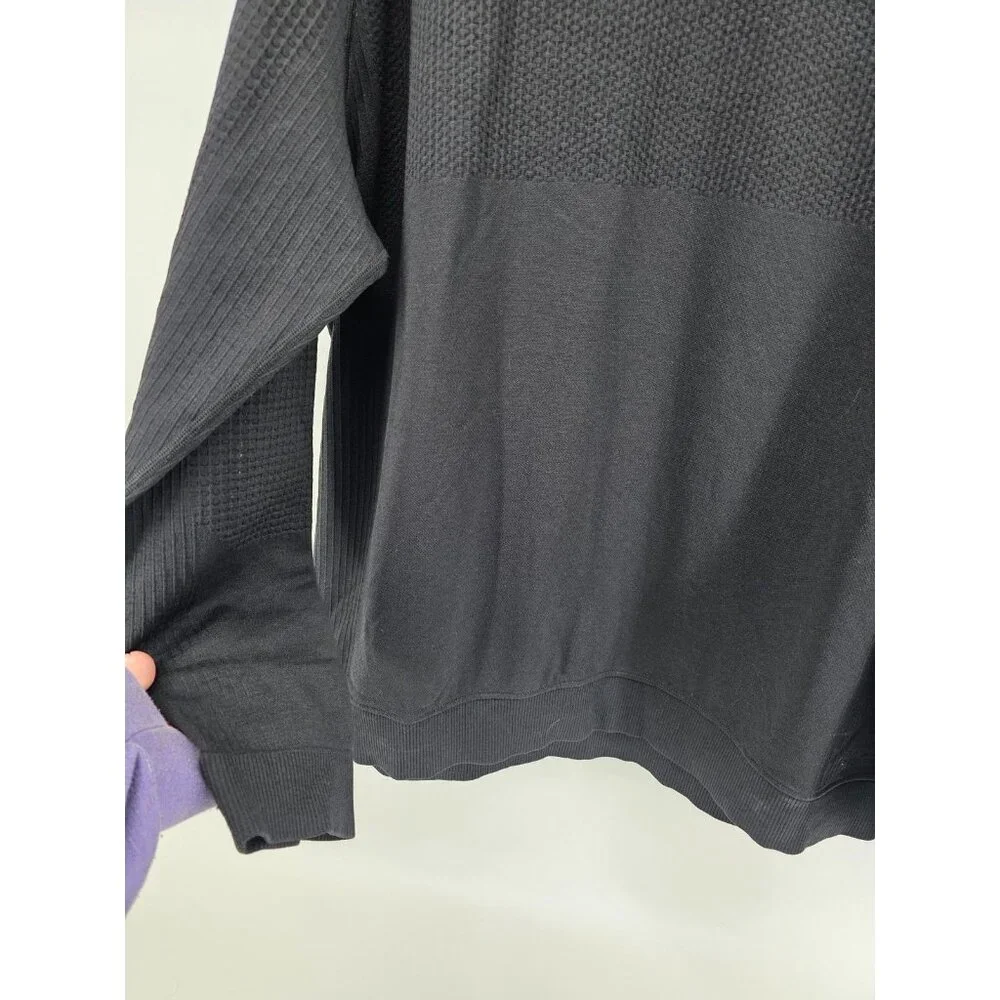 Lululemon Black Textured Crewneck Sweatshirt Mens - Picture 5 of 6